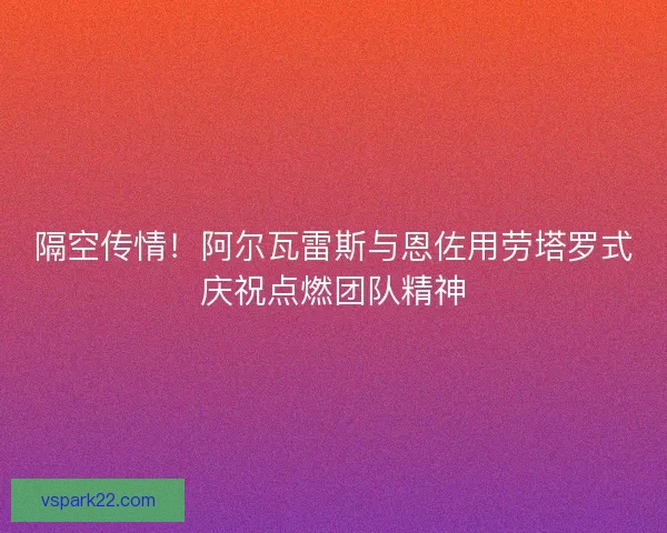隔空传情！阿尔瓦雷斯与恩佐用劳塔罗式庆祝点燃团队精神