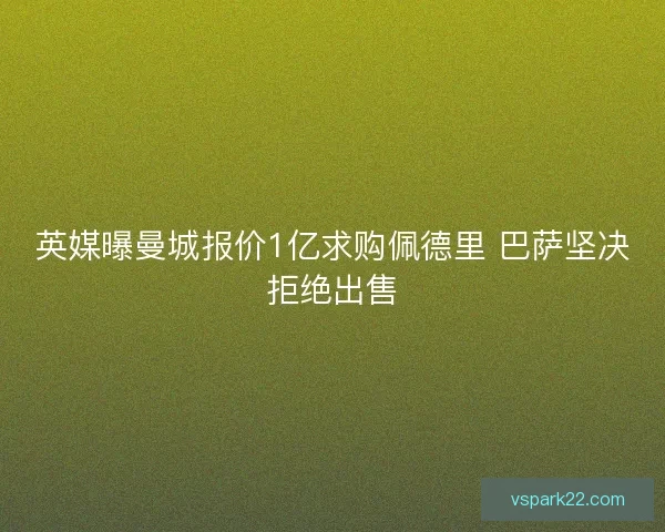 英媒曝曼城报价1亿求购佩德里 巴萨坚决拒绝出售